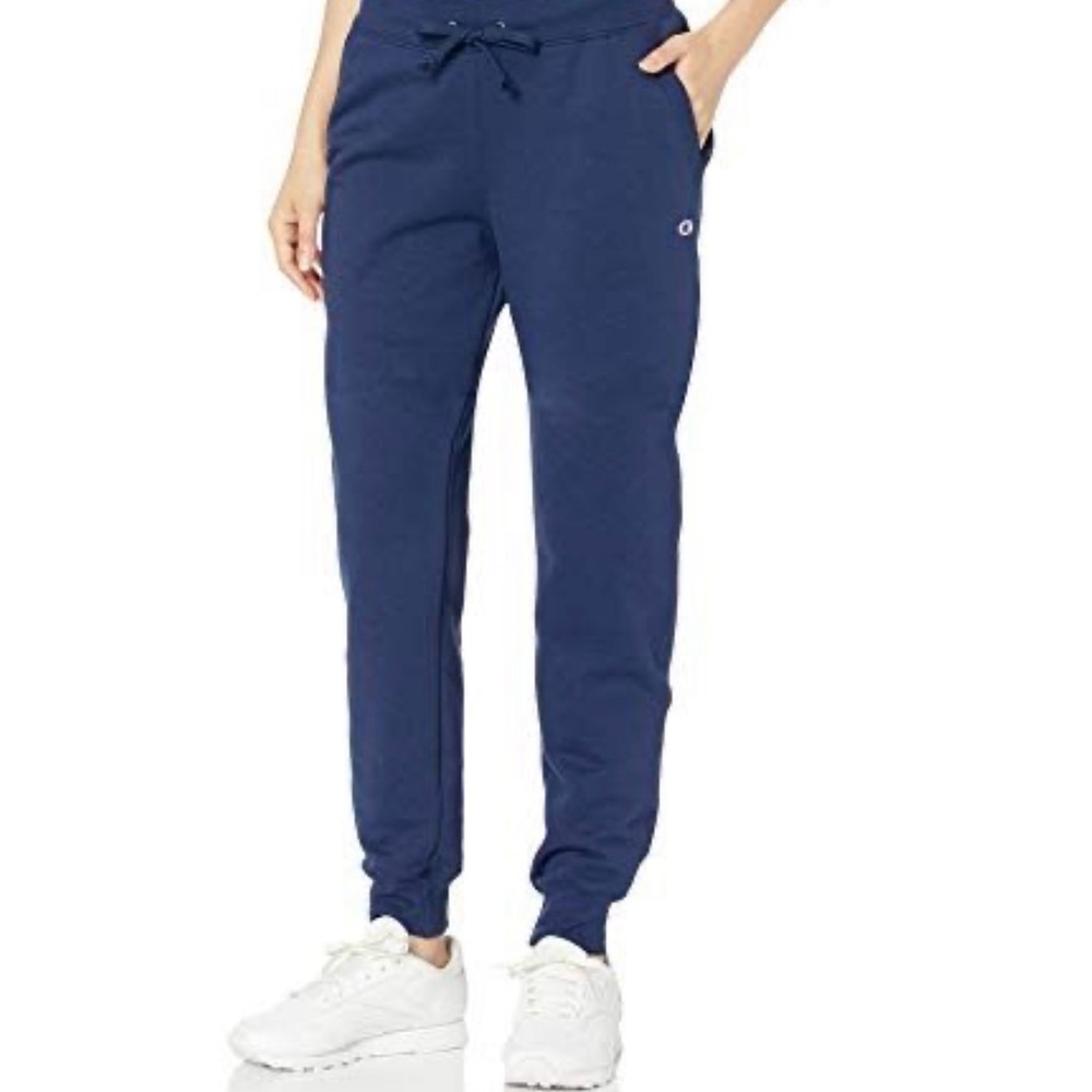 Back to School Sale Champion Blue Track Pants with Elastic Cuffs GUC